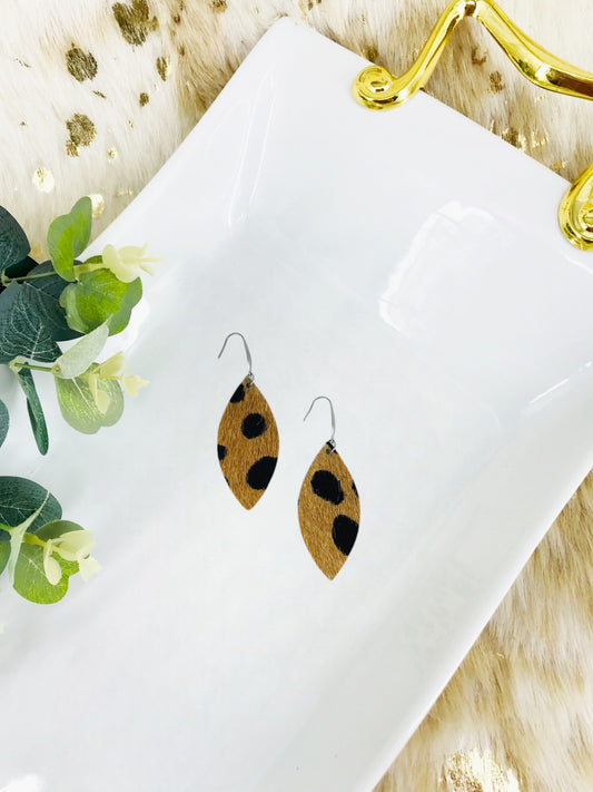 Hair On Leopard Leather Earrings - E19-1480