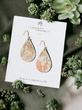 Load image into Gallery viewer, Rose Gold Hair On Leather Earrings - E19-1505