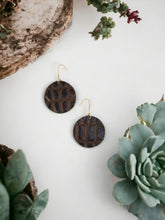 Load image into Gallery viewer, Chocolate Alligator Leather Earrings - E19-1507