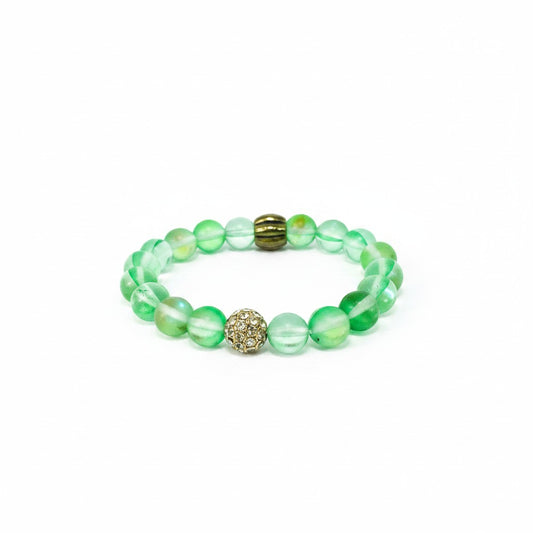 Green Aurora Rhinestone Bracelet