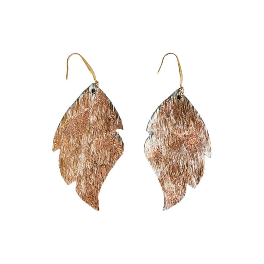 Rose Gold Whisper Feather Earrings