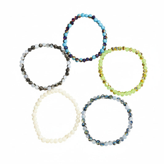 Small Glass Bead Stretch Bracelets