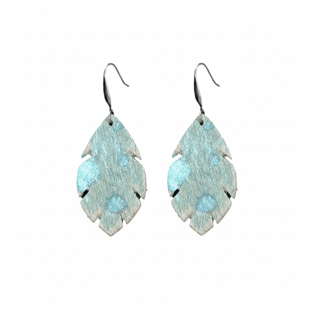 Ocean Mist Feather Earrings