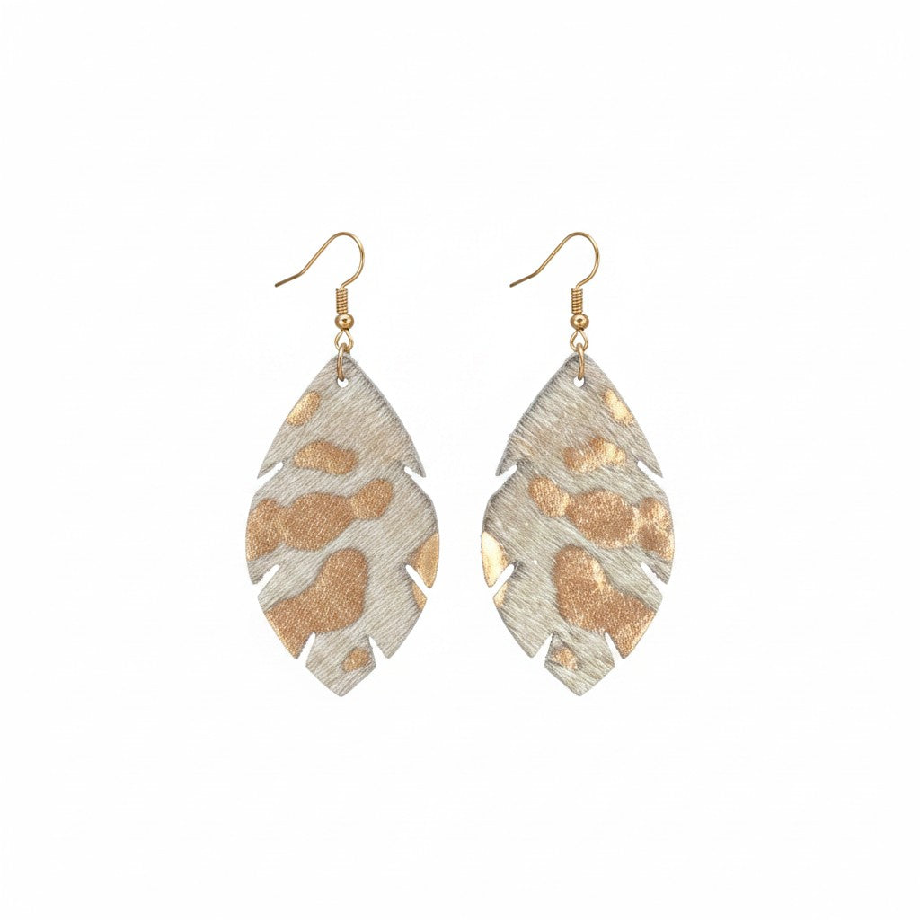 Rose Gold Whisper Feather Earrings