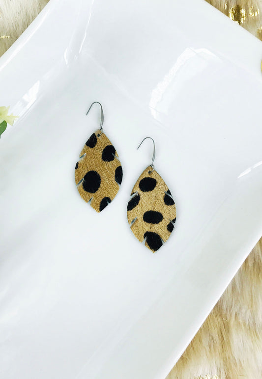 Hair On Leopard Leather Earrings - E19-1558