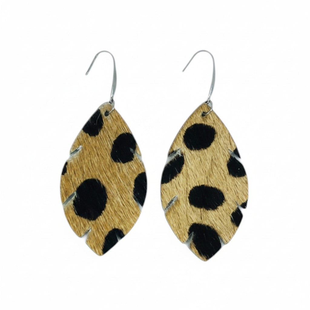 Savanna Spot Leaf Earrings