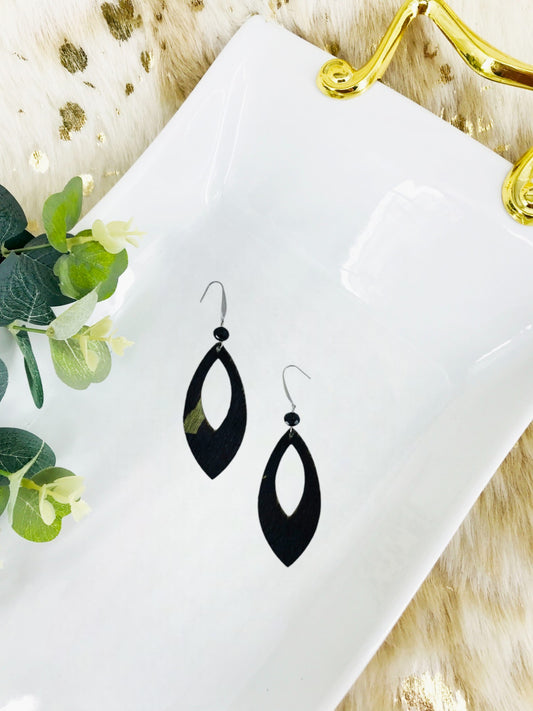 Hair On Camo Leather Earrings - E19-1612