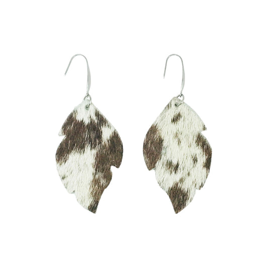 Driftwood Spot Feather Earrings