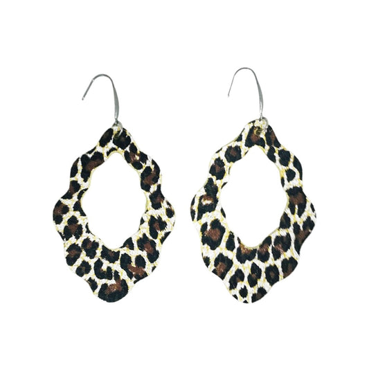 Baby Chocolate Cheetah Cutout Earrings
