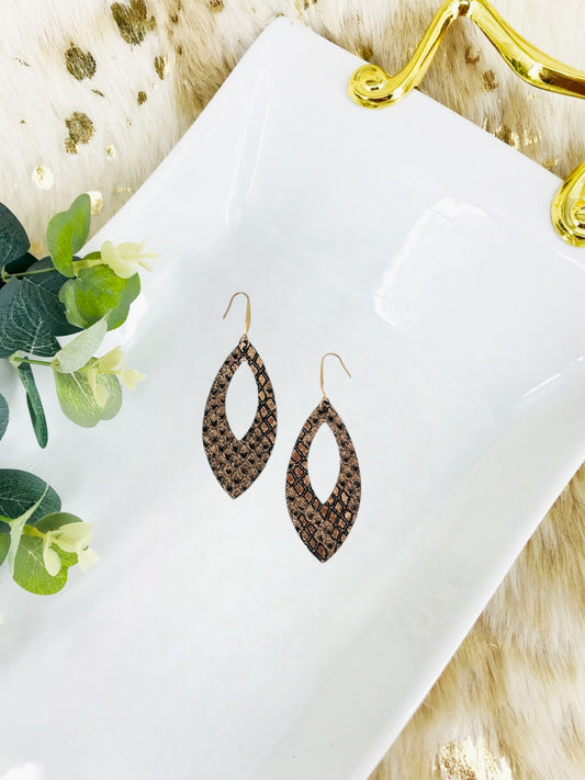 Rose Gold Genuine Leather Earrings - E19-1667