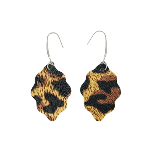 Burnt Umber Cheetah Mini Statement Earrings
