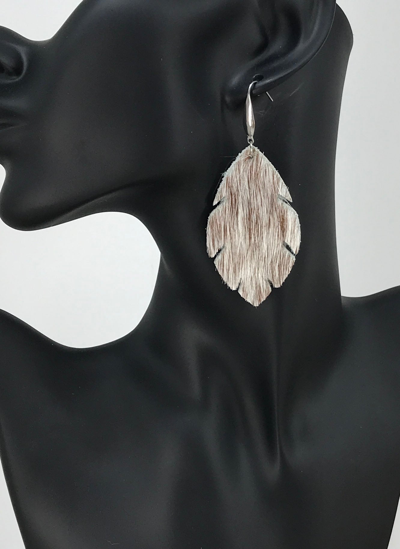 Hair On Leather Earrings - E19-1718