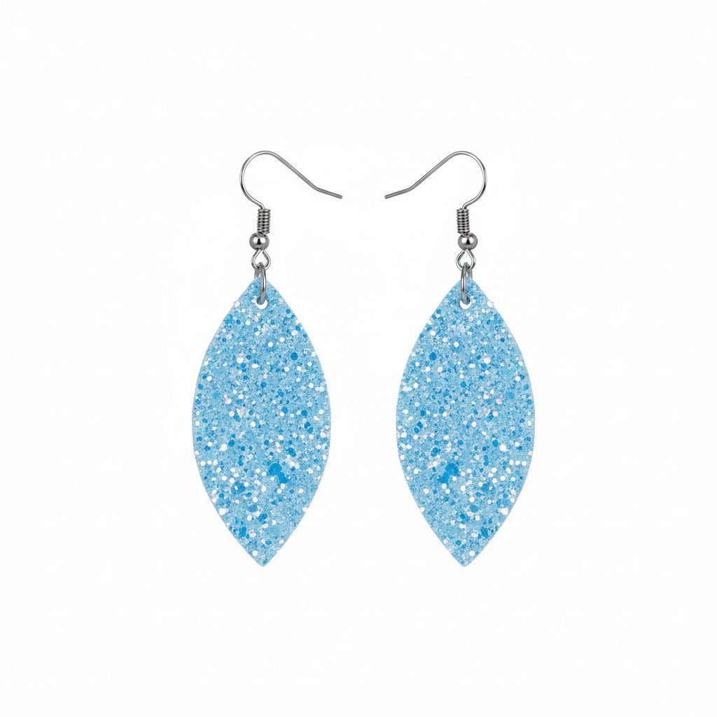 Arctic Sky Glitter Marquise Earrings
