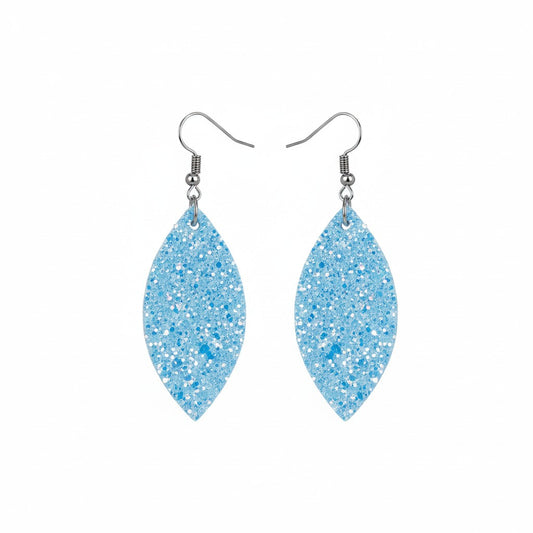 Arctic Sky Glitter Marquise Earrings