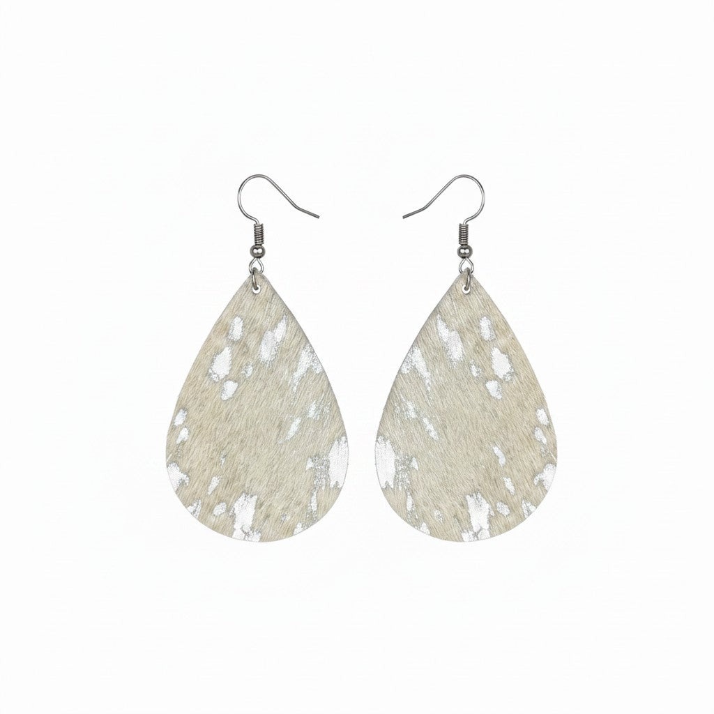 Moonlit Silver Teardrop Earrings