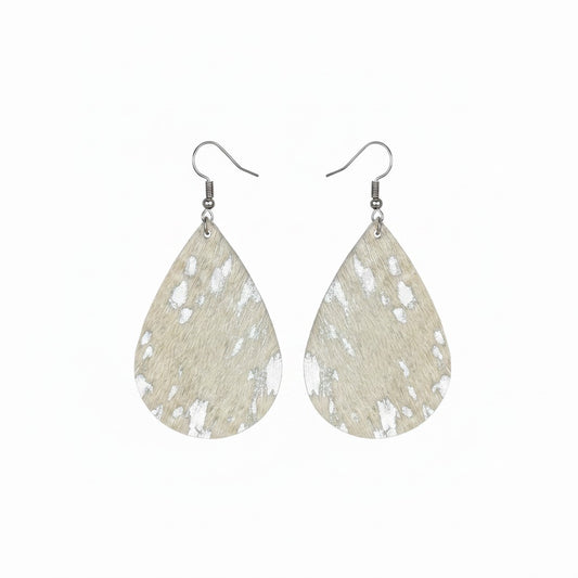 Moonlit Silver Teardrop Earrings
