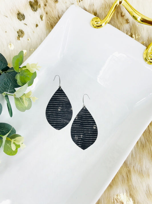 Genuine Snake Skin Leather Earrings - E19-1821