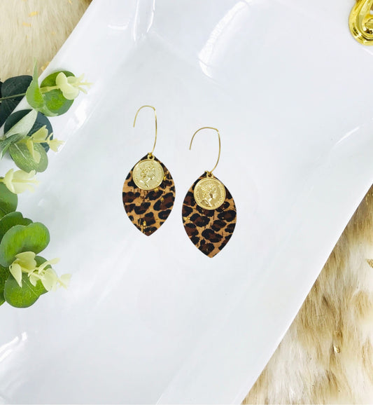 Genuine Cork Leather Earrings - E19-1861