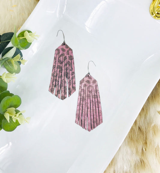 Holographic Leopard Leather Earrings - E19-1868