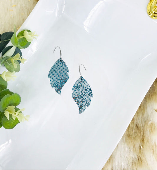 Turquoise Genuine Leather Earrings - E19-1876