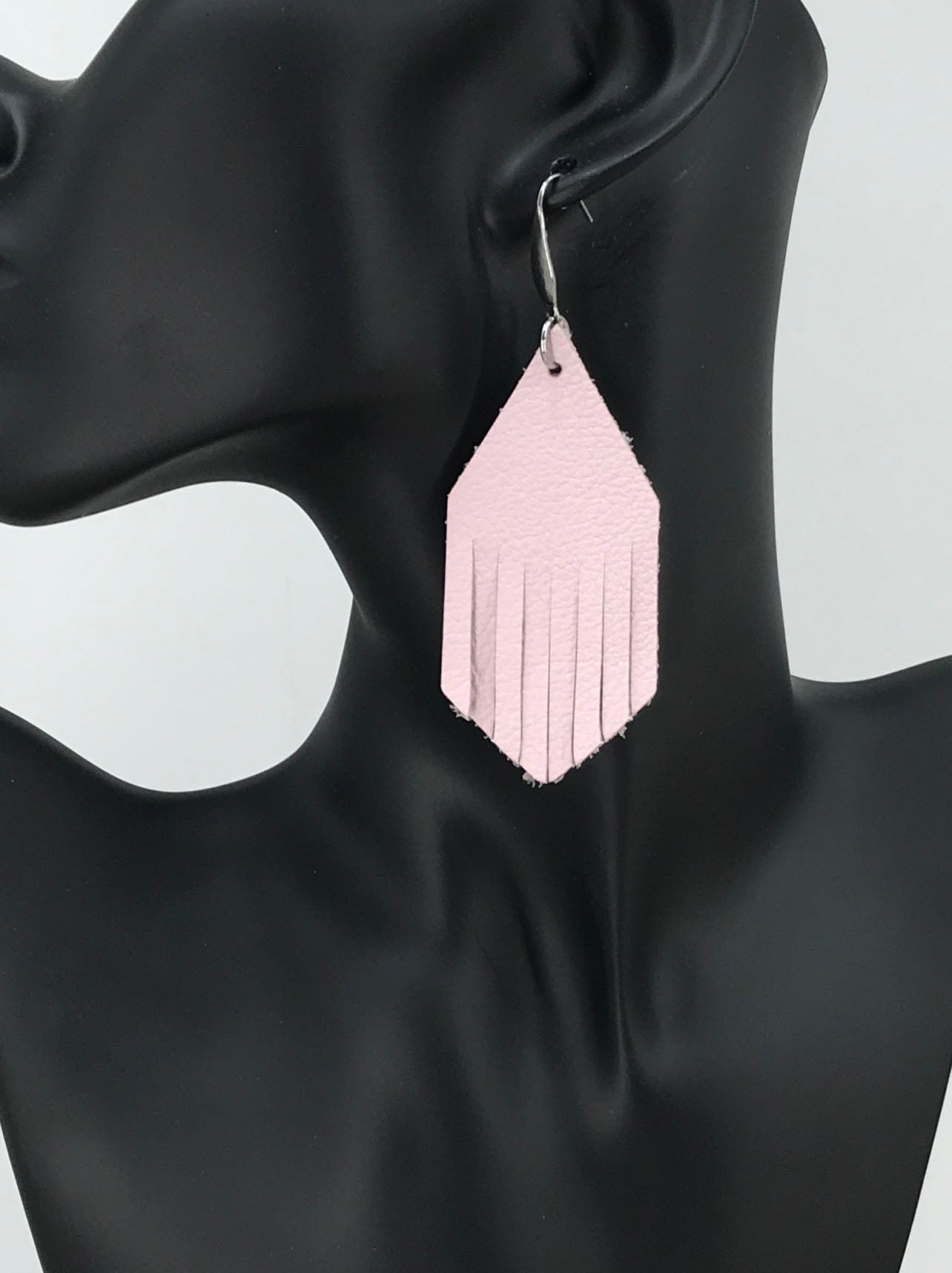 Baby Pink Genuine Leather Earrings - E19-1879