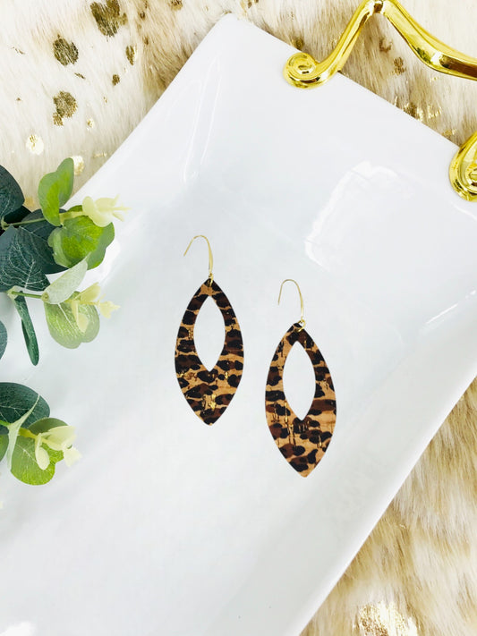 Baby Cheetah Genuine Cork Leather Earrings - E19-1896
