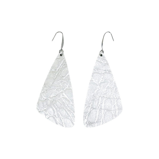 Silver Alligator Statement Earrings