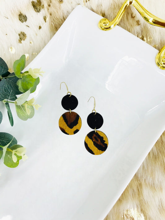 Hair On Leopard Leather Earrings - E19-1930