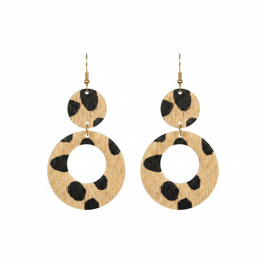 Canyon Cheetah Double Circle Earrings