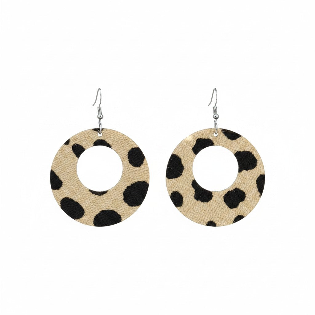 Canyon Cheetah Open Circle Earrings