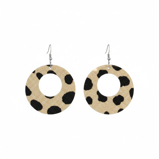 Canyon Cheetah Open Circle Earrings