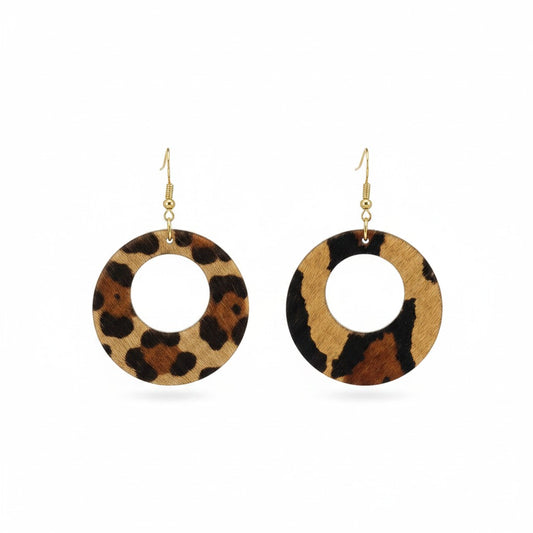 Golden Prowl Open Circle Earrings