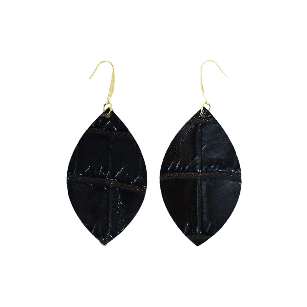 Alligator Leaf Drop Earrings
