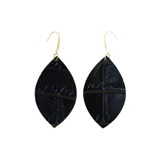 Alligator Leaf Drop Earrings