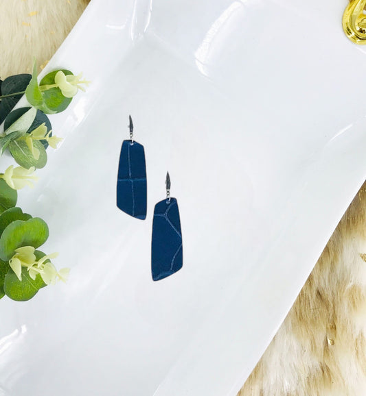 Blue Genuine Leather Earrings - E19-1995