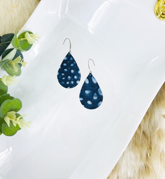 Blue Genuine Leather Earrings - E19-1998