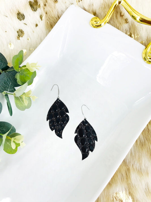 Brown Genuine Leather Earrings - E19-2000