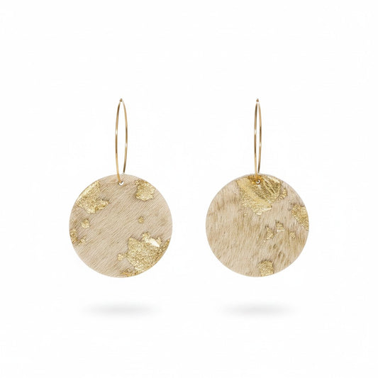 Golden Gleam Circle Hoop Earrings