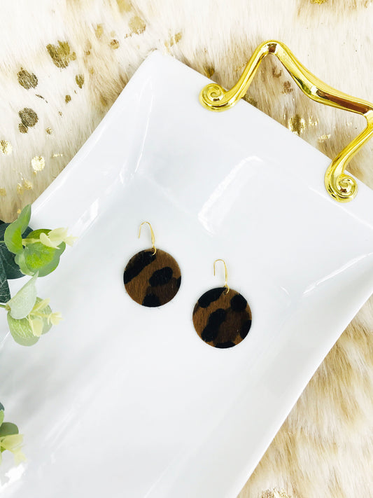 Hair On Leopard Leather Earrings - E19-2090