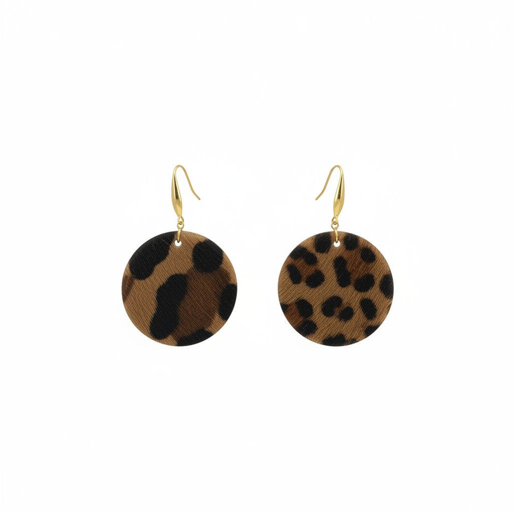 Golden Safari Petite Circle Earrings