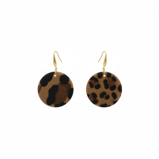 Golden Safari Petite Circle Earrings