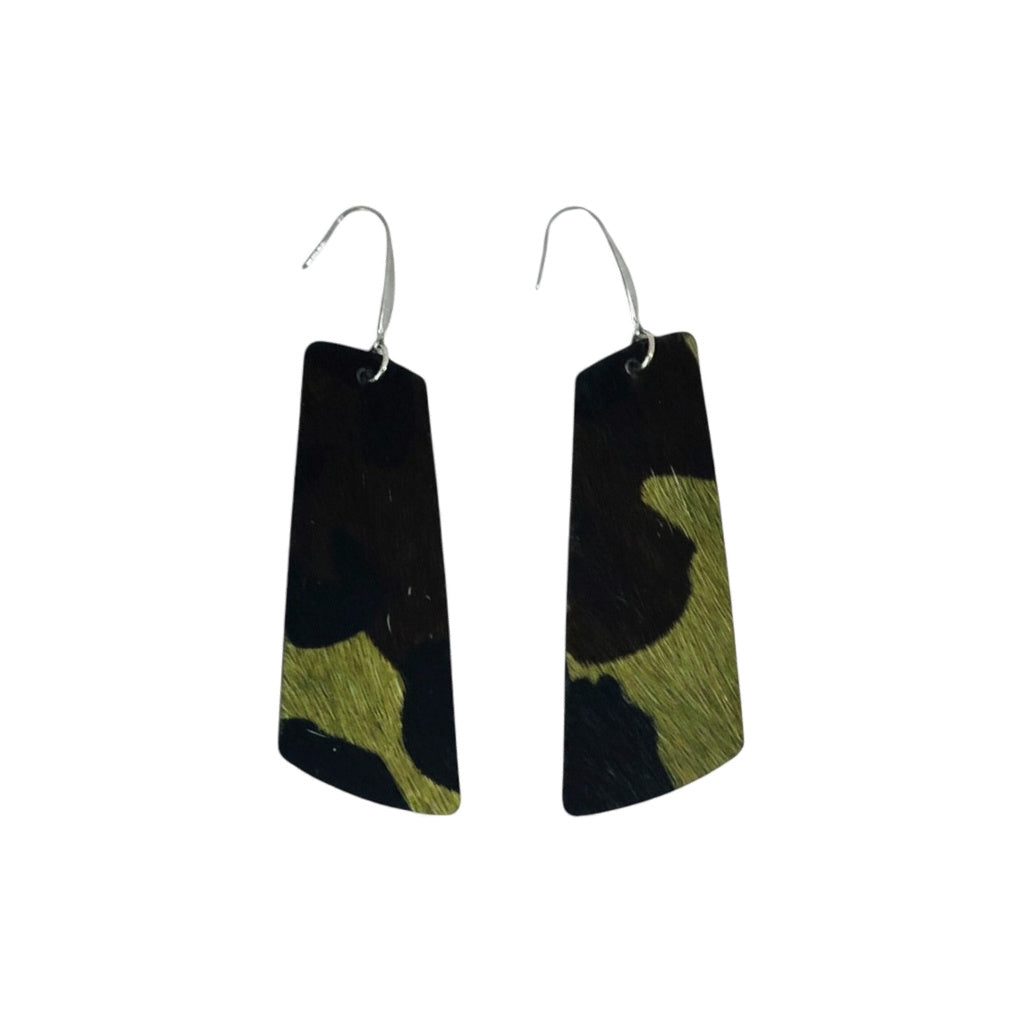 Evergreen Camo Tapered Bar Earrings