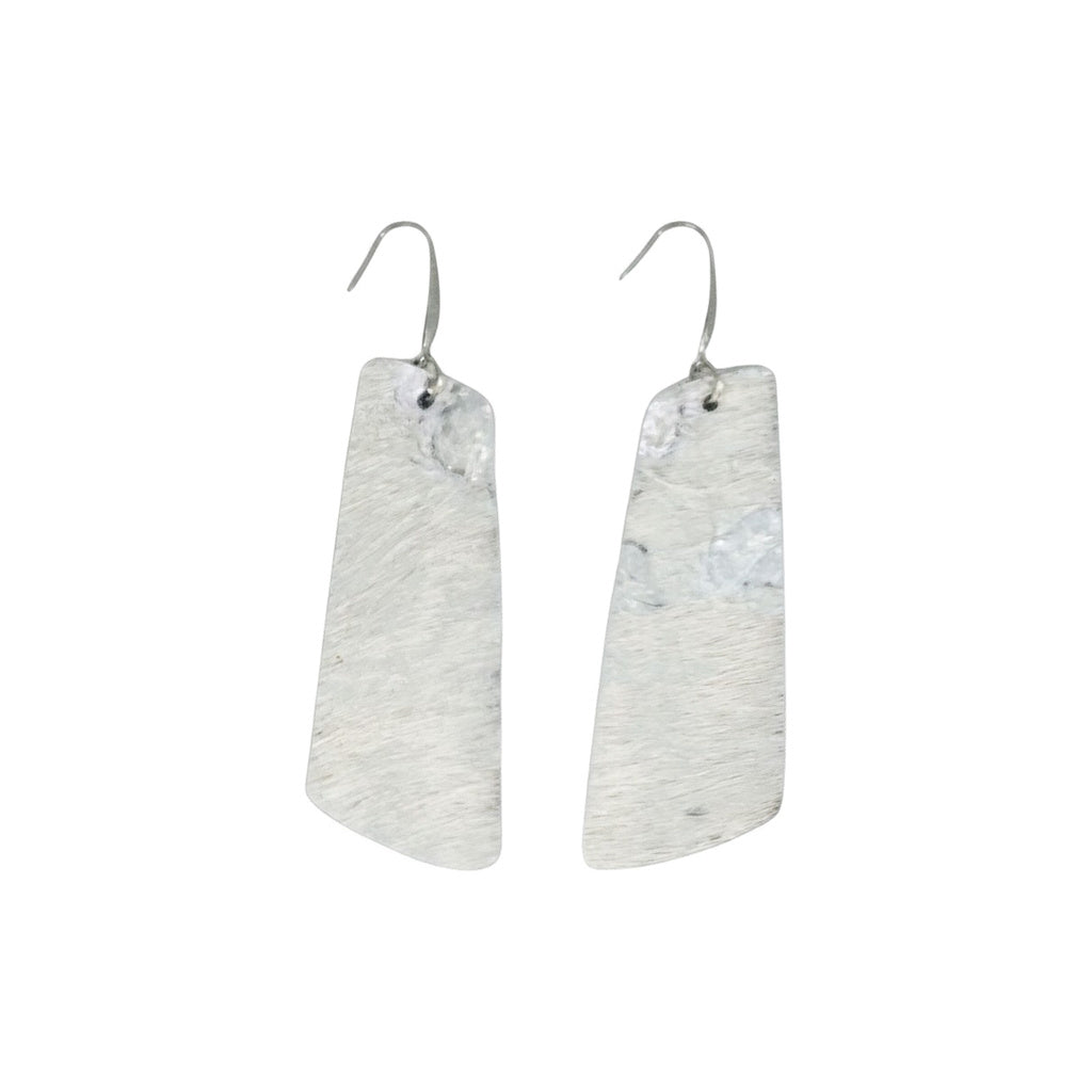 Silver Mist Tapered Bar Earrings