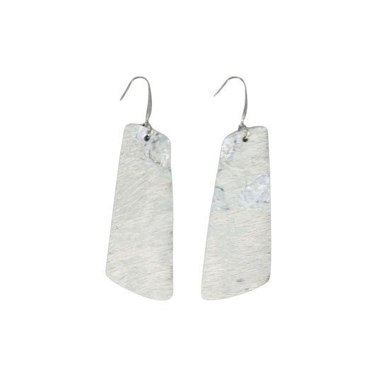 Silver Mist Tapered Bar Earrings
