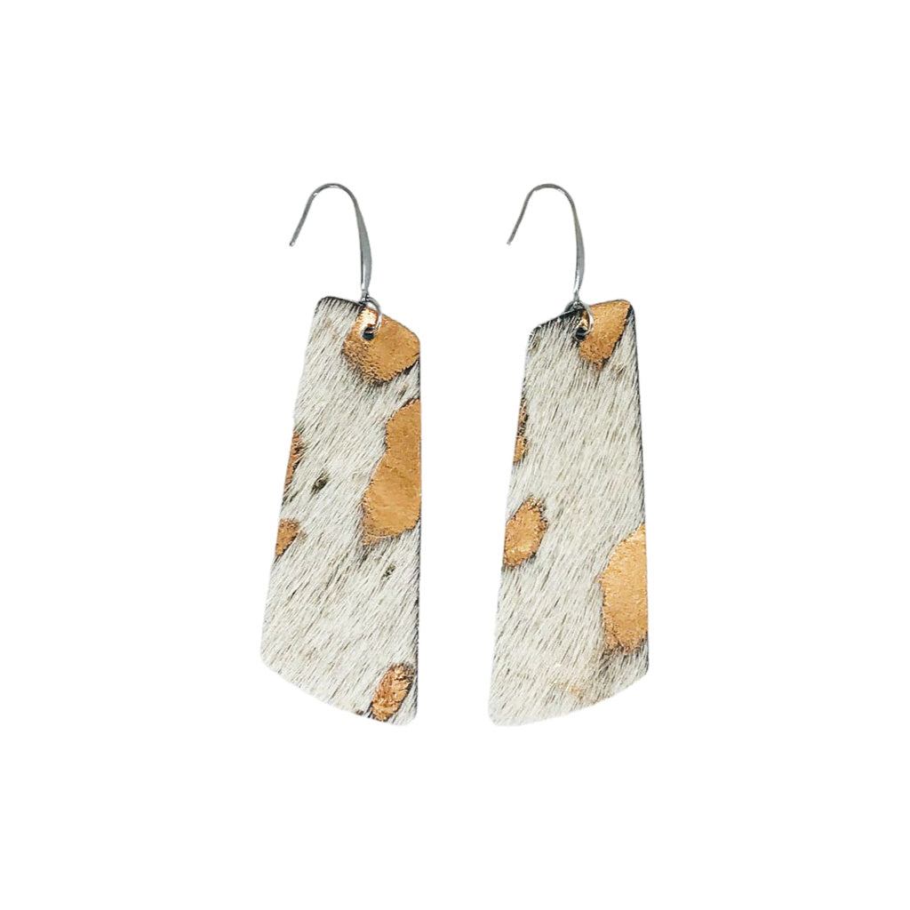 Rose Gold Whisper Tapered Bar Earrings
