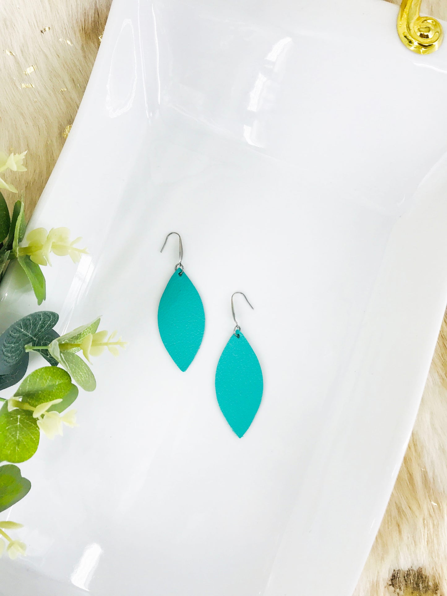 Genuine Leather Earrings - E19-216