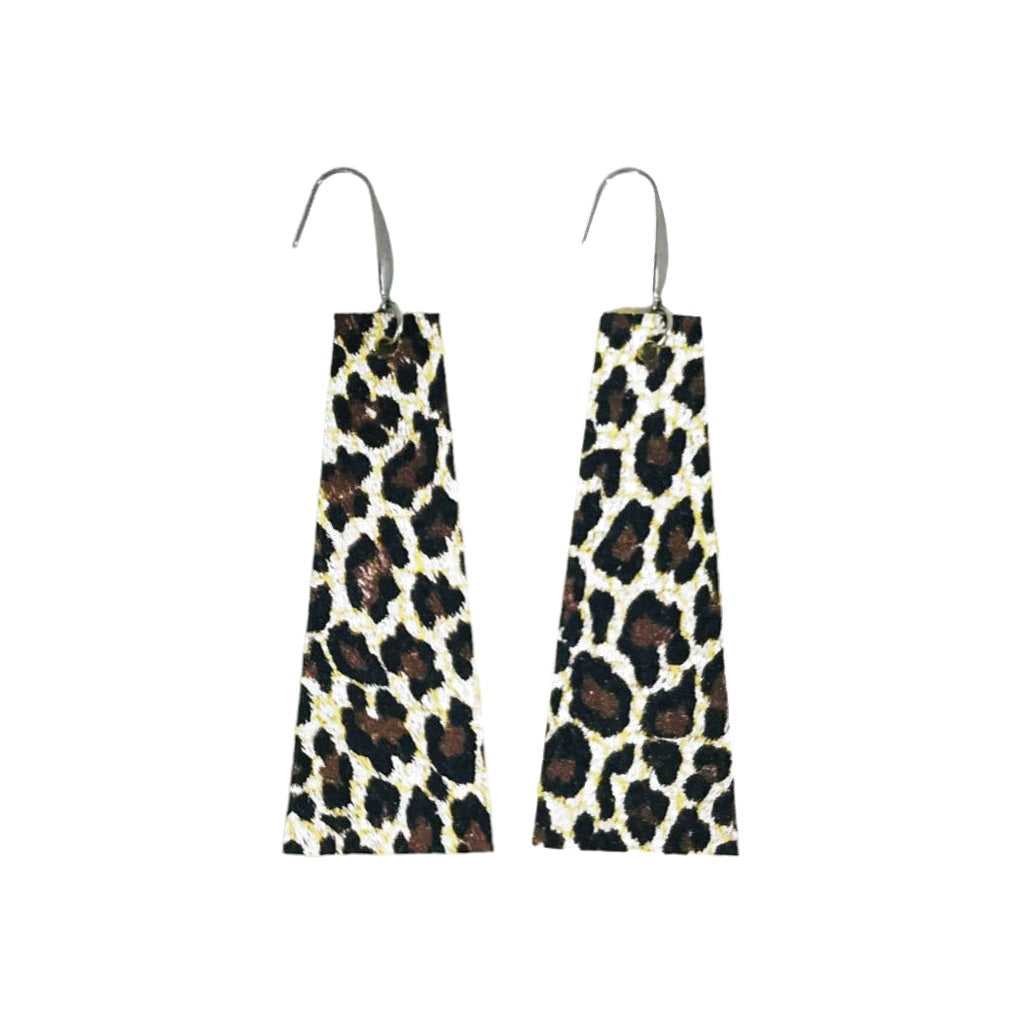Baby Chocolate Cheetah Statement Dangle Earrings