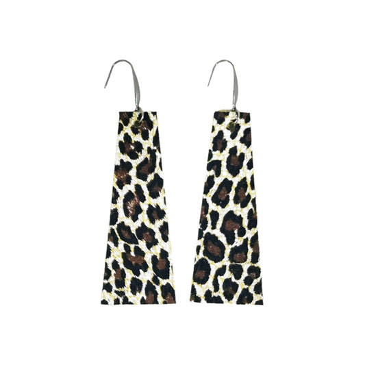 Baby Chocolate Cheetah Statement Dangle Earrings