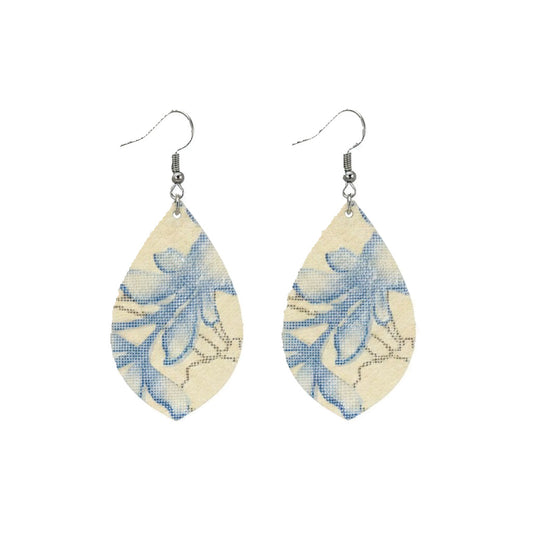 Asian Blue Vanilla Blossom Earrings
