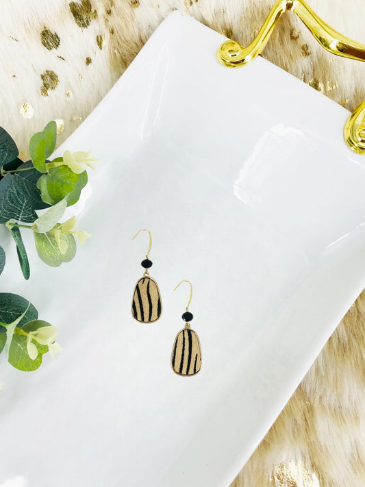 Hair On Zebra Pendant Earrings - E19-2703